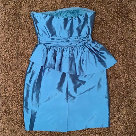 Retro Asymmetrical Peplum Cocktail Dress - Picture 3 of 8